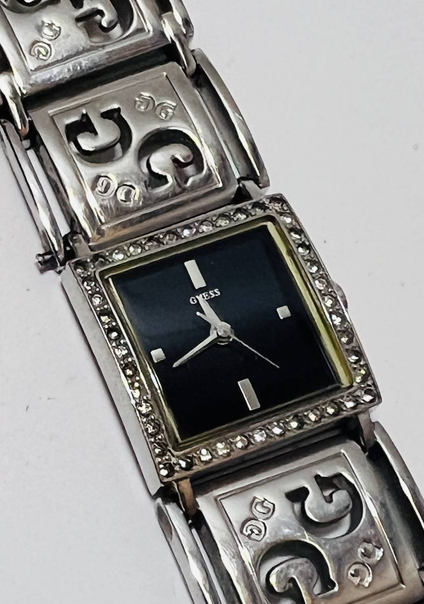 動作未確認 GUESS ゲス レディース W80007L2 石付き 金具欠損 腕時計の画像1