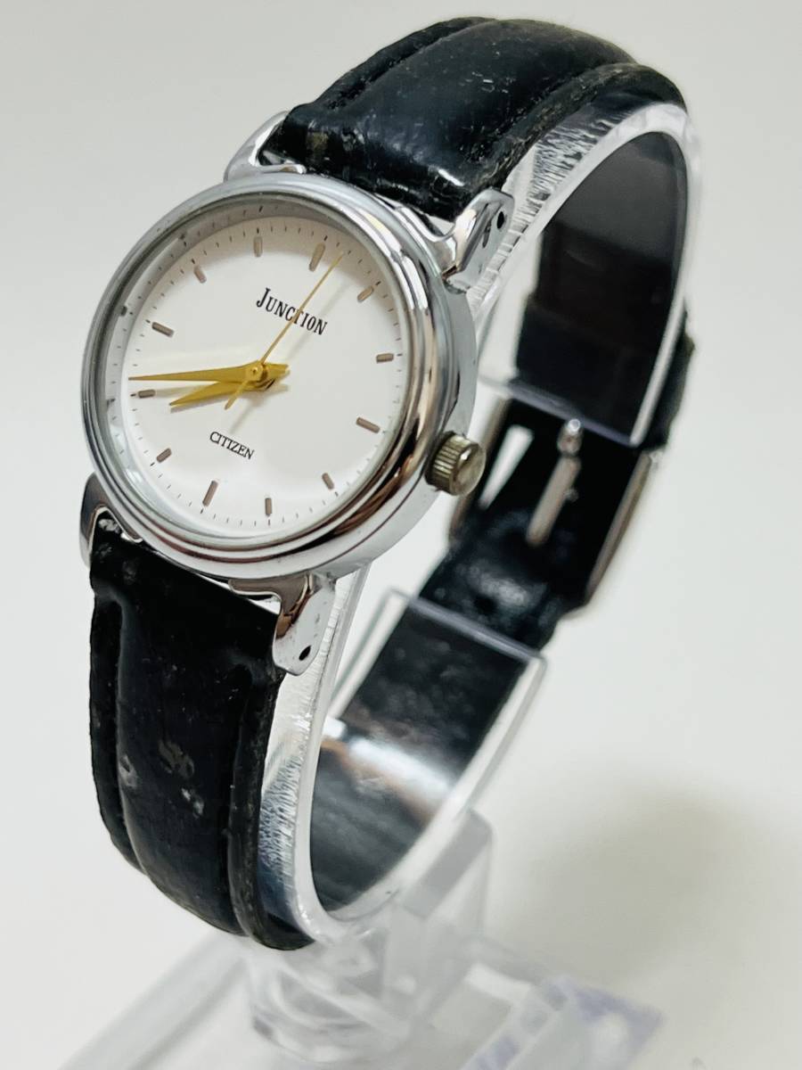 動作未確認 CITIZEN シチズン JUNCTION 2000 7630-A04161 シルバー×ホワイト クオーツ レディース 腕時計の画像3