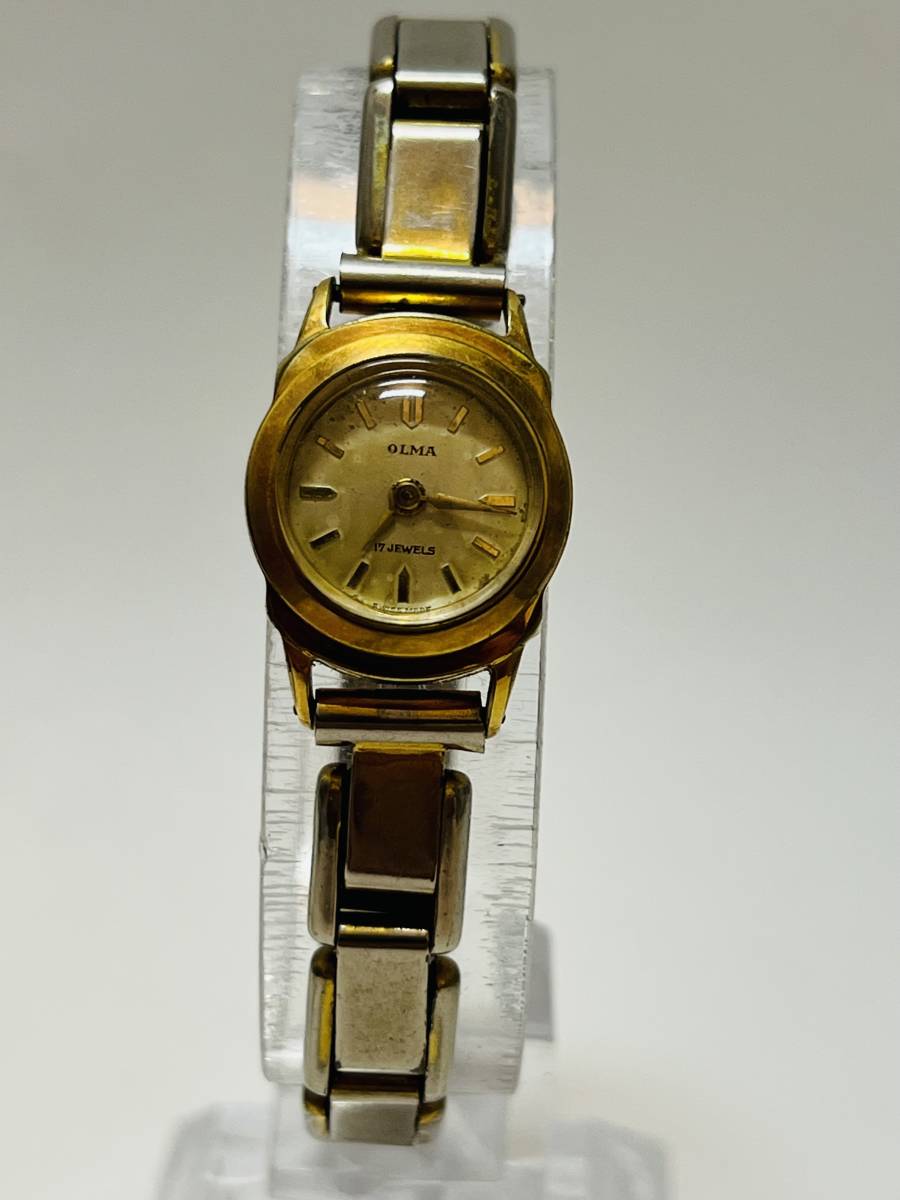 動作未確認　OLMA オルマ　腕時計　17石　5720 EPSA レディース　リューズなし　ゴールド　レトロ　アンティーク_画像1
