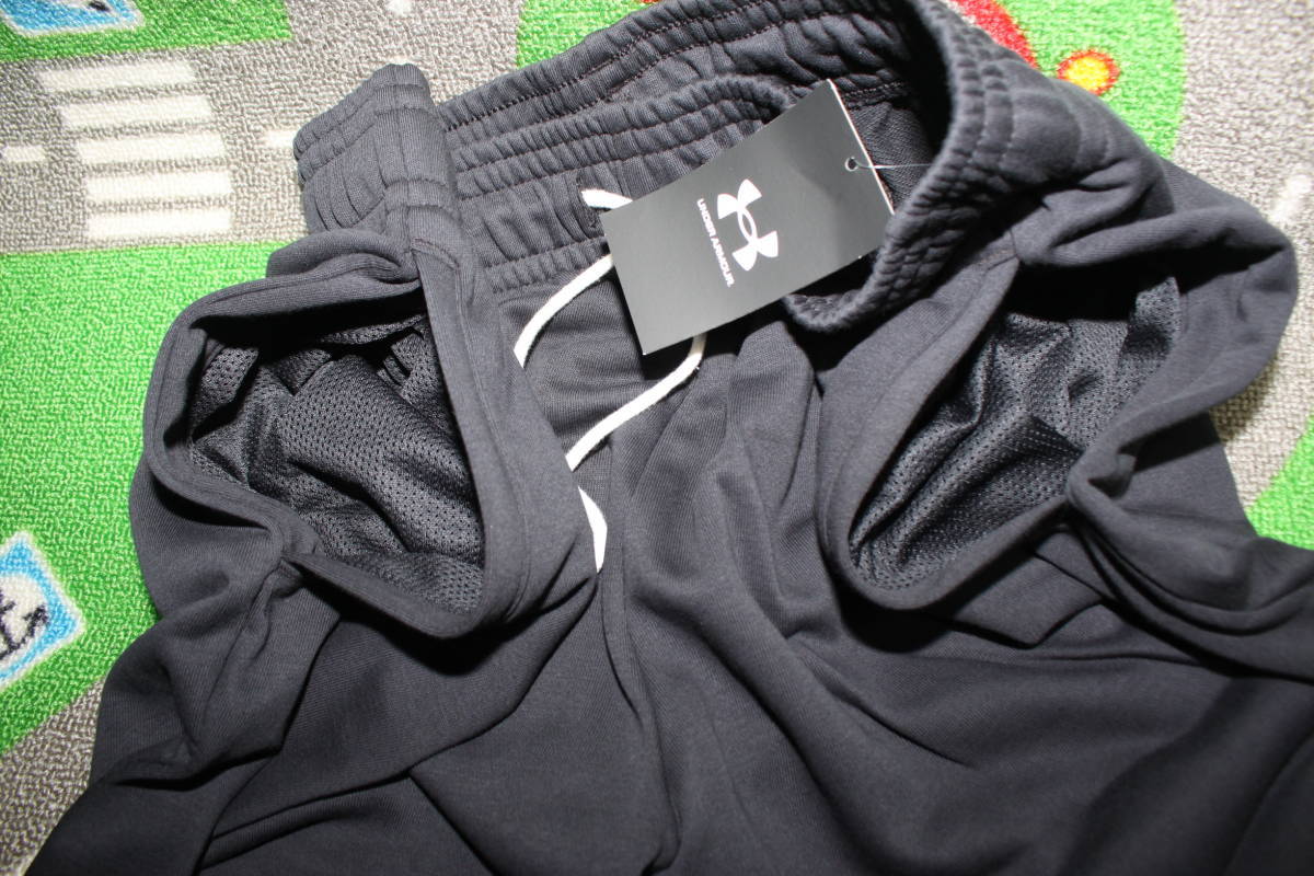  не использовался Under Armor мужской LG чёрный тренировочный шорты UA соперник Terry шорты 1361631 бесплатная доставка 