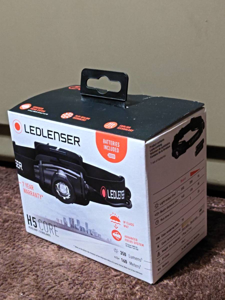 【セール！新品4000円即決！】 LEDLENSER　H5CORE　 LEDヘッドライト　工事現場アウトドアキャンプGENTOStajimaレッドレンザー_画像1