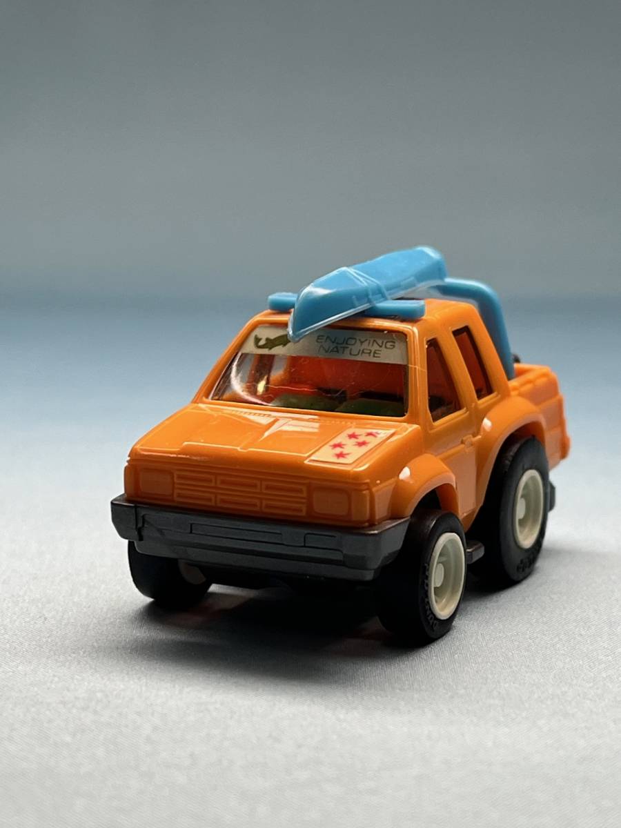 TAKARA/ チョロQ/ A-88/ DATSUN 4WD ダブルキャブ カヌー/ DUNLOPタイヤ/ A品番/ 日本製/ 橙/ _画像2