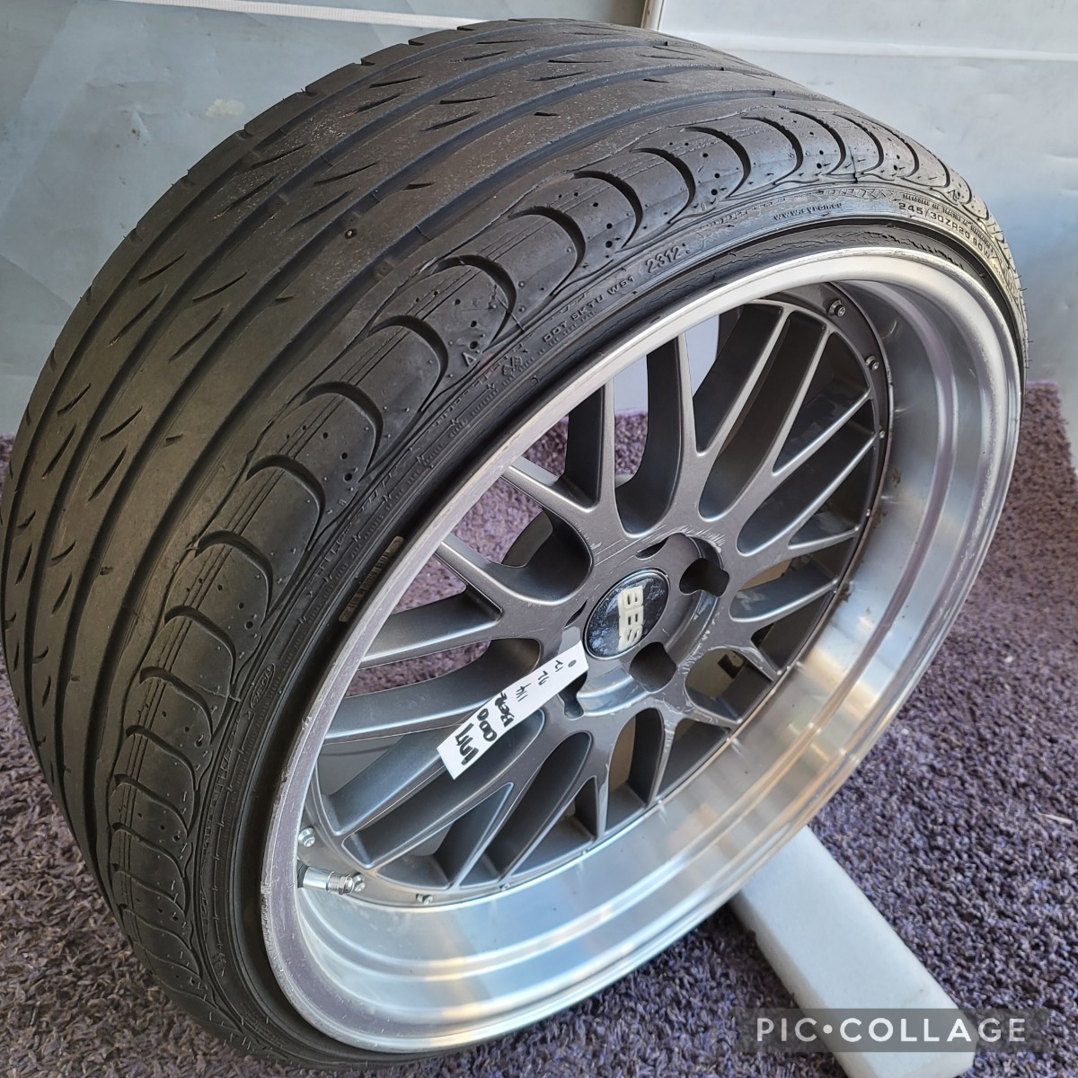 社外BBS　LM　タイプ　LM風　20インチ　深リム　段リム20インチ 10J+17 114.3-5H タイヤ付き1本のみ　255/30R20 GT-R R35 アルファード ヴ_画像3