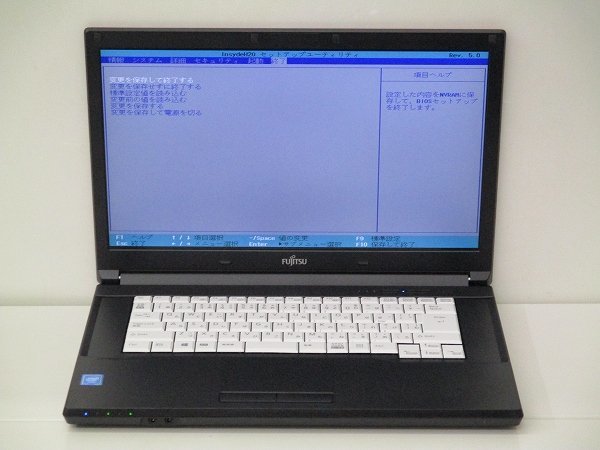 【1円スタート】富士通 LIFEBOOK A576/P FMVA2000W Celeron 3855U 1.6Ghz 16GB DVD-ROM 15.6インチ OSなし BIOSのみ_画像1