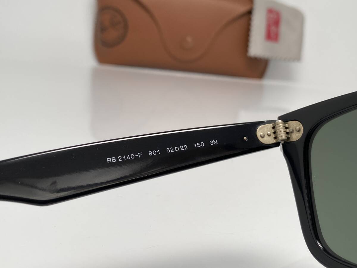 ケース付★RAY-BANレイバンWAYFARERウェイファーラー RB2140-F 901 黒ブラック/G-15 フルフィット アジア仕様サングラス ウェリントン_画像5