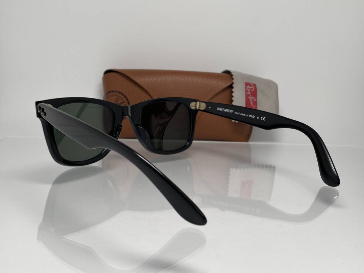 ケース付★RAY-BANレイバンWAYFARERウェイファーラー RB2140-F 901 黒ブラック/G-15 フルフィット アジア仕様サングラス ウェリントン_画像8