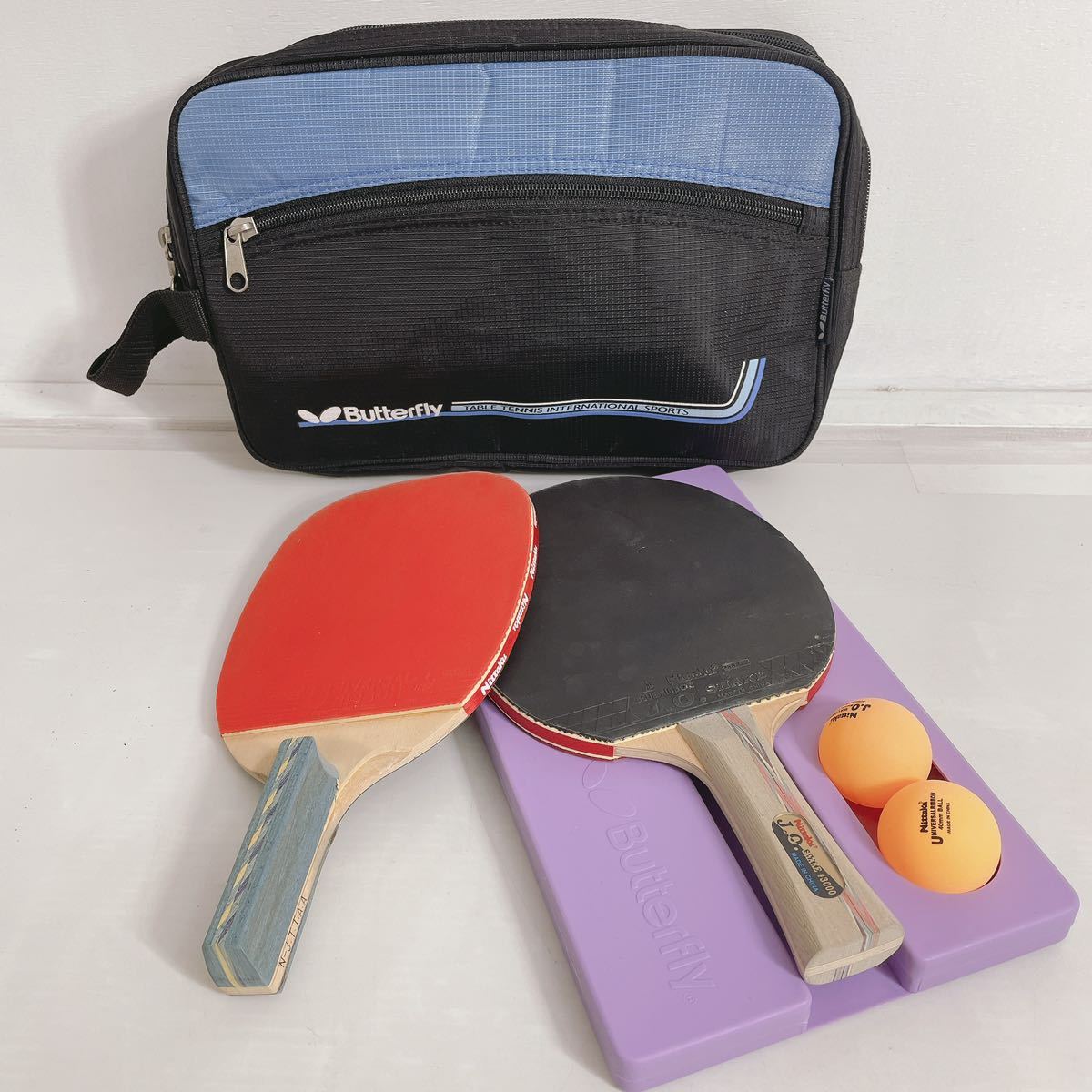 ◆ Теннис Ракетки 2 ПК nittaku / бабочка ракетка с мешкой для хранения ◆ M3-K