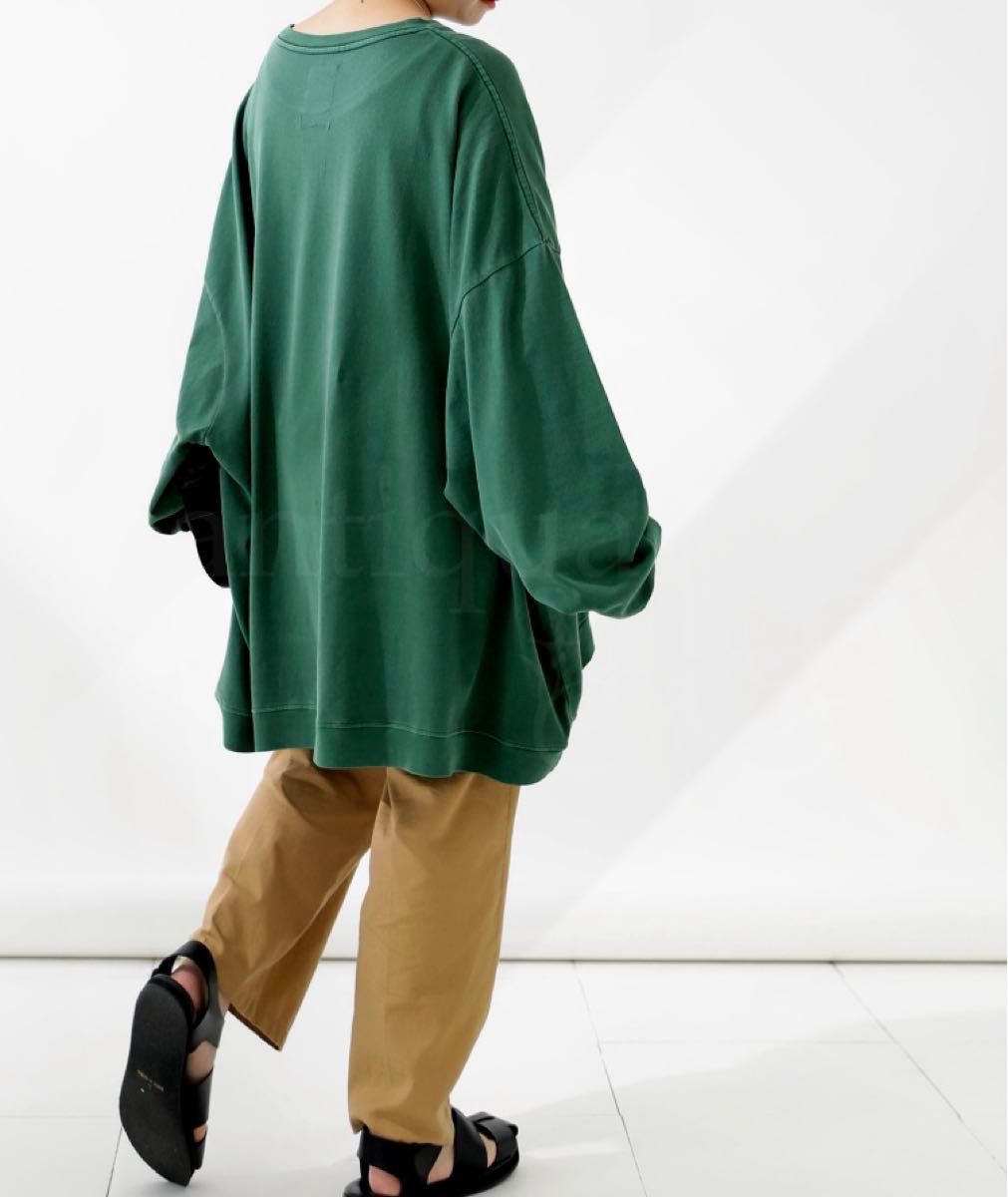 【美品】オーバーサイズドルマンTシャツスウェット 古着ビンテージ韓国モードストリートザラ系 トレーナー プルオーバー