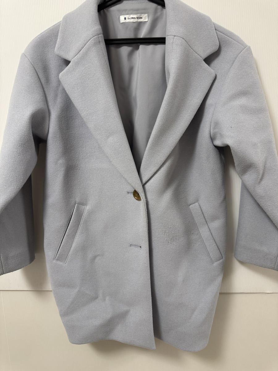 [C-2024.2.1]GLOBAL WORK jacket gray coat long sleeve autumn winter 140.* first come, first served 