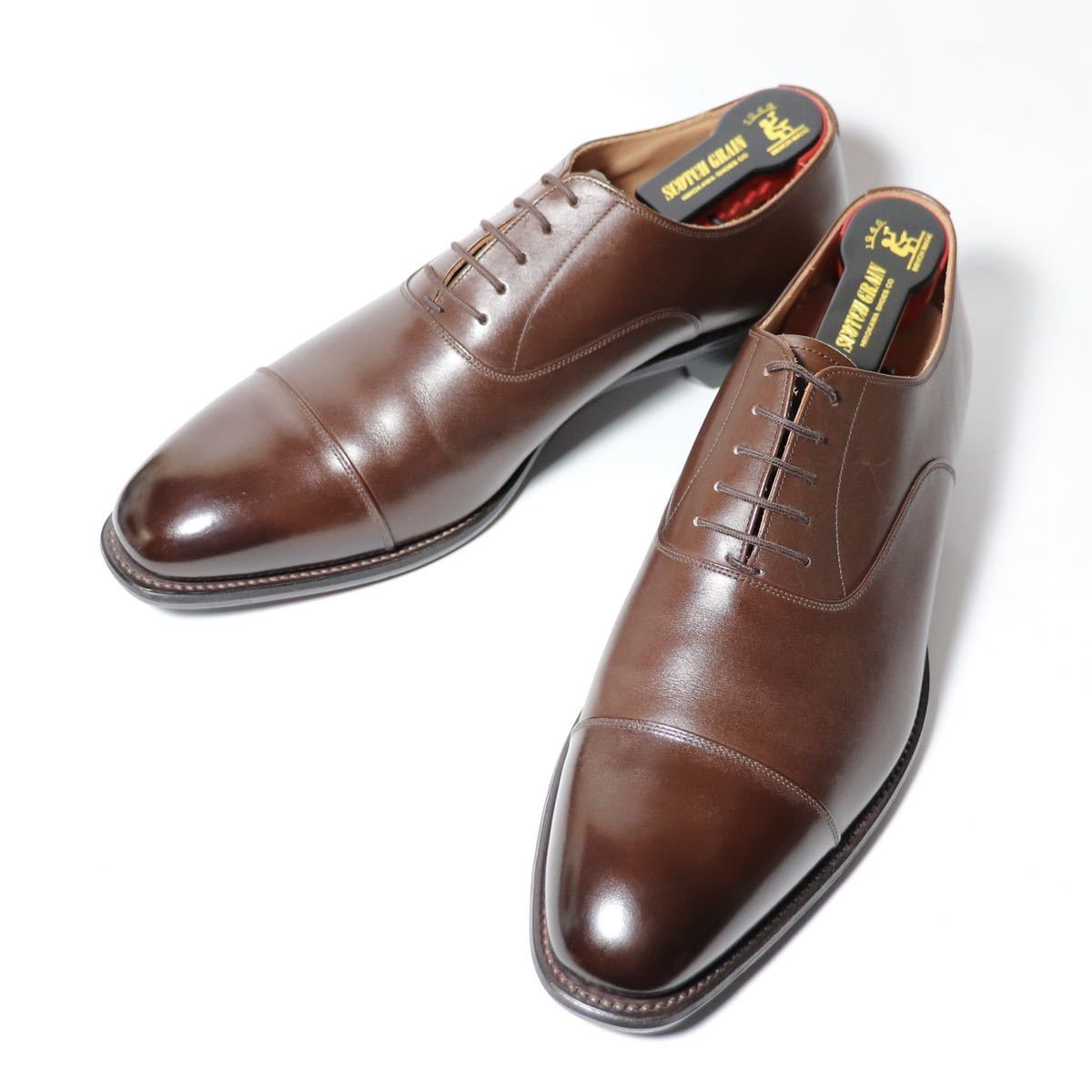 “試着程度品” SCOTCH GRAIN スコッチグレイン ODESSA オデッサ 26.5cm E ベガノカーフ ダークブラウン 916DBR シューキーパー付 革靴