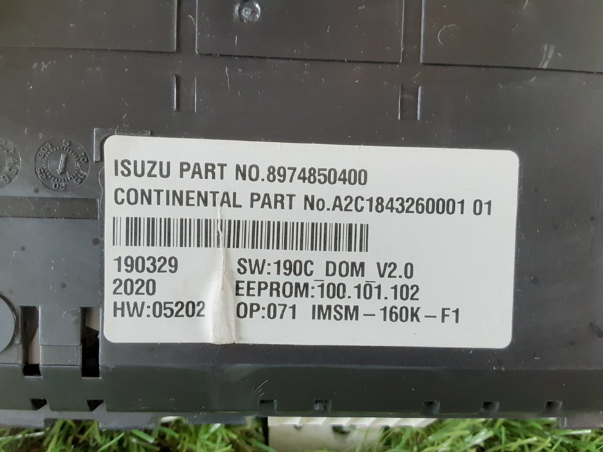  いすゞ4t コンビネーションメーター R1年 2PG-07フォワード 8-97485-040-1/23万km ●1194946●_画像3