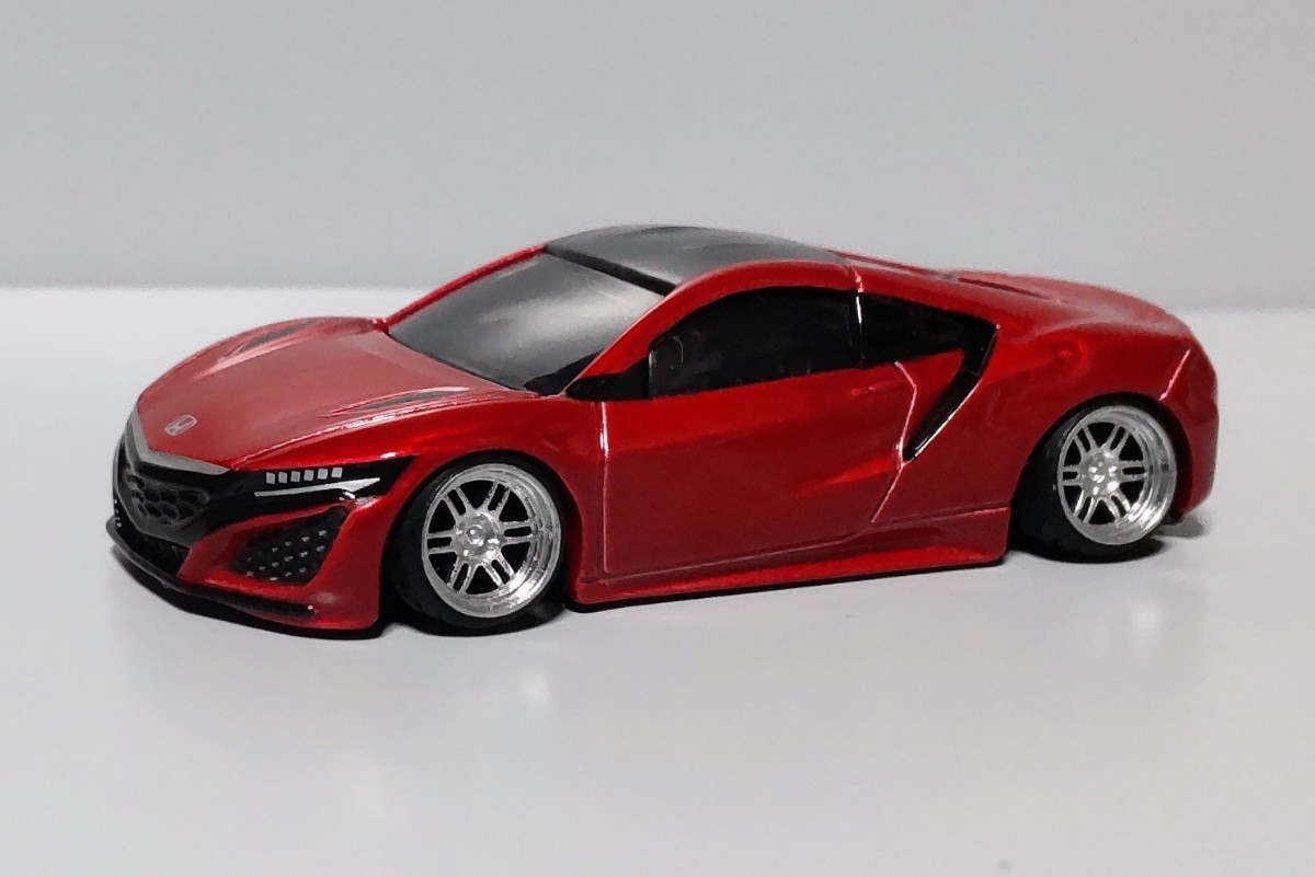 希少 1/62 トミカ ホンダ NSX 改 深リム エンケイ ホイール ローダウン ツライチ カスタム 改造 シャコタン JDM USDM (1/64)_画像1