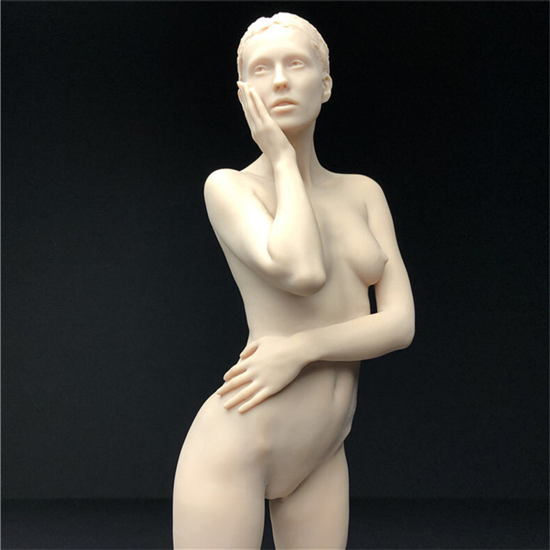 樹脂製　31センチ　ビッグサイズ　西洋彫り　女神　ヌード　デッサン人形　女性　少女　フィギュア　美人　裸婦　仏像　置物 重さ約293ｇ_画像1