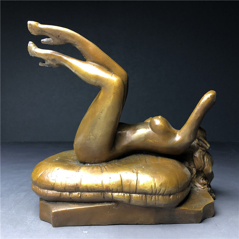 銅製　西洋美術 ブロンズ 女性像 　女神　ヌード　女性　少女　美人　裸婦　仏像　置物　　重さ約2605ｇ_画像8