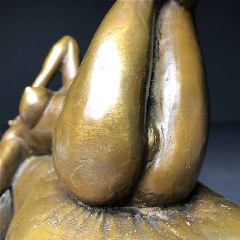 銅製　西洋美術 ブロンズ 女性像 　女神　ヌード　女性　少女　美人　裸婦　仏像　置物　　重さ約2605ｇ_画像5