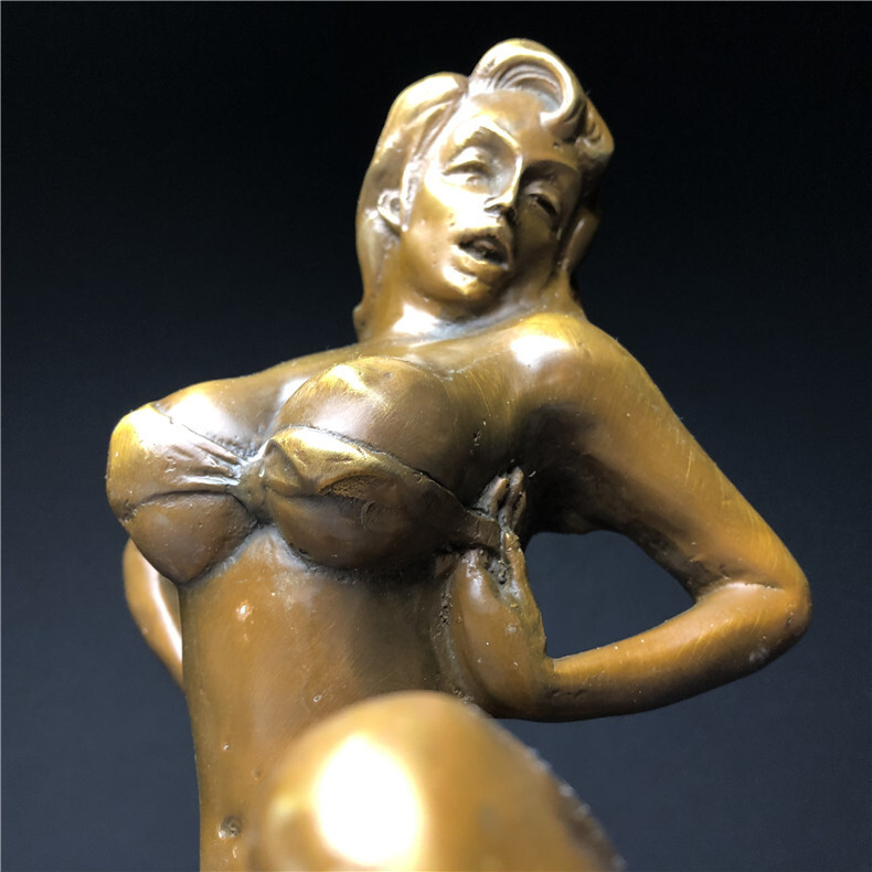 銅製　西洋美術 ブロンズ 女性像 　バレエ　女神　ヌード　女性　少女　美人　裸婦　仏像　置物　　重さ約3160ｇ