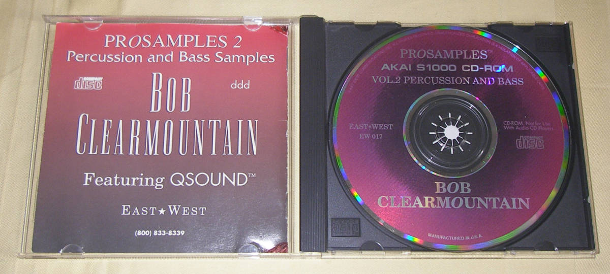 ★EAST WEST BOB CLEARMOUNTAIN PERCUSSION AND BASS SOUND LIBRARY (CD-ROM)★_画像6