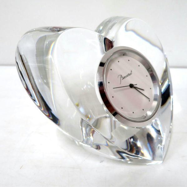  рабочий товар Baccarat/ baccarat Heart crystal часы настольные часы 