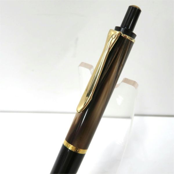 Pelikan/ пеликан Hsu be полоса knock тип шариковая ручка Brown мрамор × черный × Gold K400
