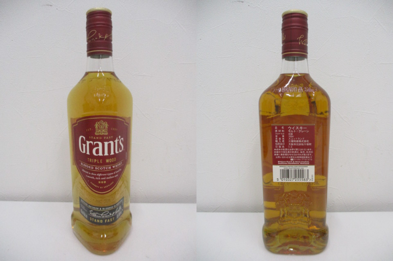 0462/A　【古酒】 ウィスキー GRANTS グランツ トリプルウッド 700ml 40% ファミリーリザーブ 750ml 43% 未開栓 2本セット_画像2