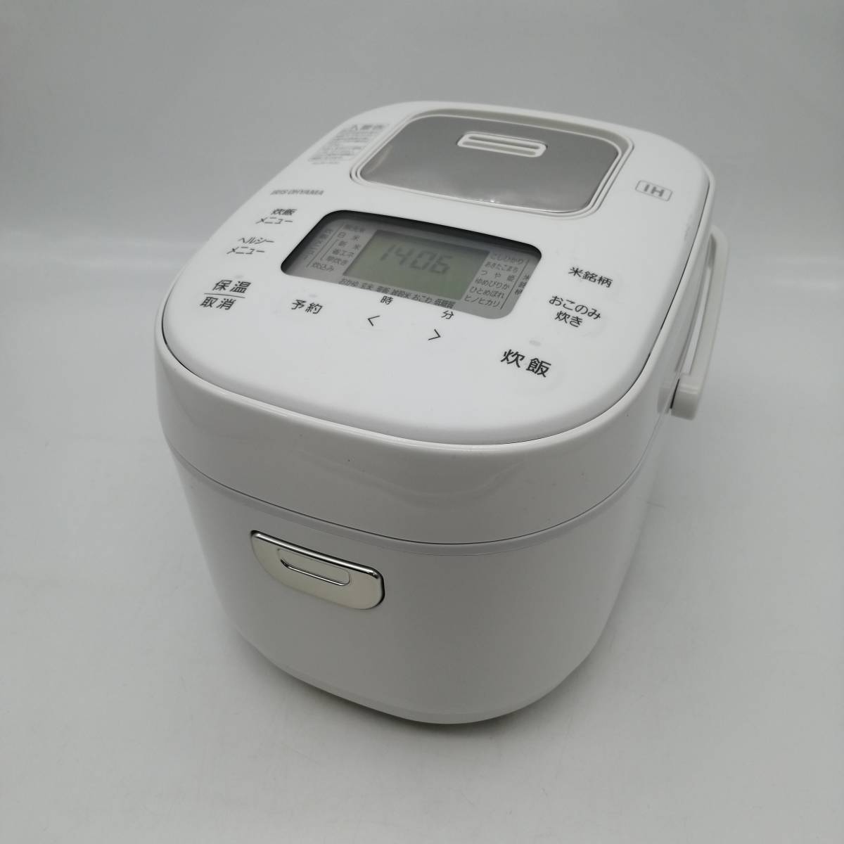 y2441 アイリスオーヤマ IH ジャー 炊飯器 WLRC-IK30-W 2020年製 容量0.54 通電確認済み 3合炊き 中古品 美品 ホワイト 現状品 家電 食卓_画像1