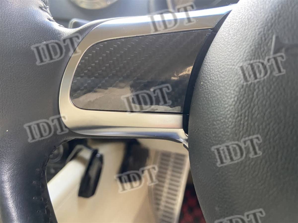 IDT アウディ TT 8J 内装 カスタム インテリアシート ステアリング シート ステッカー ブラックカーボンの画像2