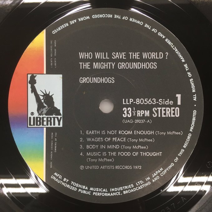 LP グラウンドホッグス 地球を救うもの / 鉄腕グラウンドホッグス LLP-80563 ポスター付 Who Will Save The World? The Mighty Groundhogsの画像9