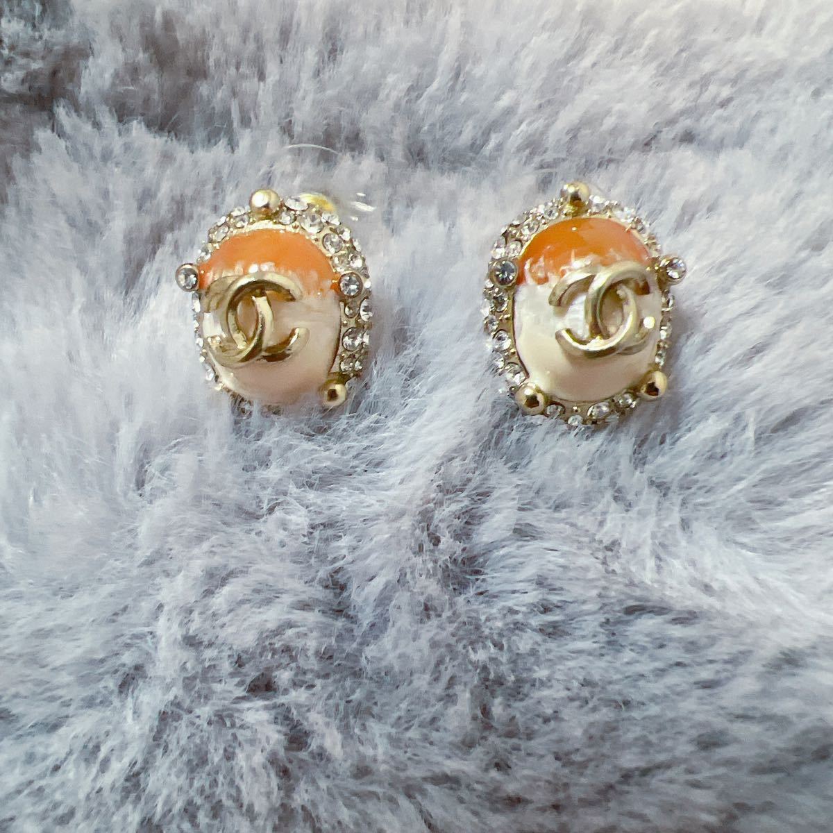 レア CHANEL シャネル C18K ココマーク ピアス_画像1