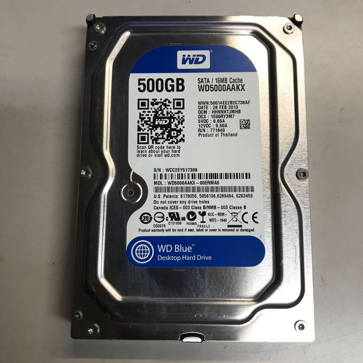 HDD 500GB WD5000AAKX e105_画像1
