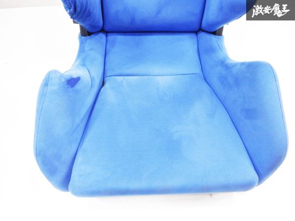 RECARO レカロ SR-6 シート セミバケ セミバケットシート 両側三角ダイヤル式 ブルー リクライニング機能の動作確認済みです_画像4