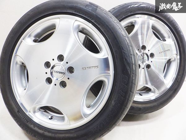 Gコーポレーション ESTATUS エステイタス ディッシュ 17インチ 7J +53 5穴 PCD114.3 215/50R17 2本 オデッセイ ステップワゴン エスティマ_画像1