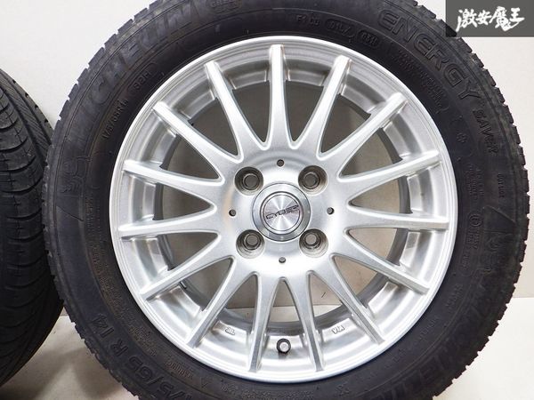 CIBER アルミホイール 14インチ 5.5J +43 4穴 PCD100 175/65R14 4本 ワゴンR アルト ラパン ムーヴ ムーブ ミラ タントカスタム_画像5