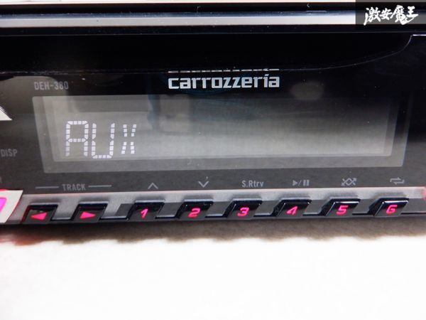 保証付 動作OK carrozzeria カロッツェリア CD デッキ プレーヤー DEH-380 １DIN カーオーディオ 棚C12_画像3