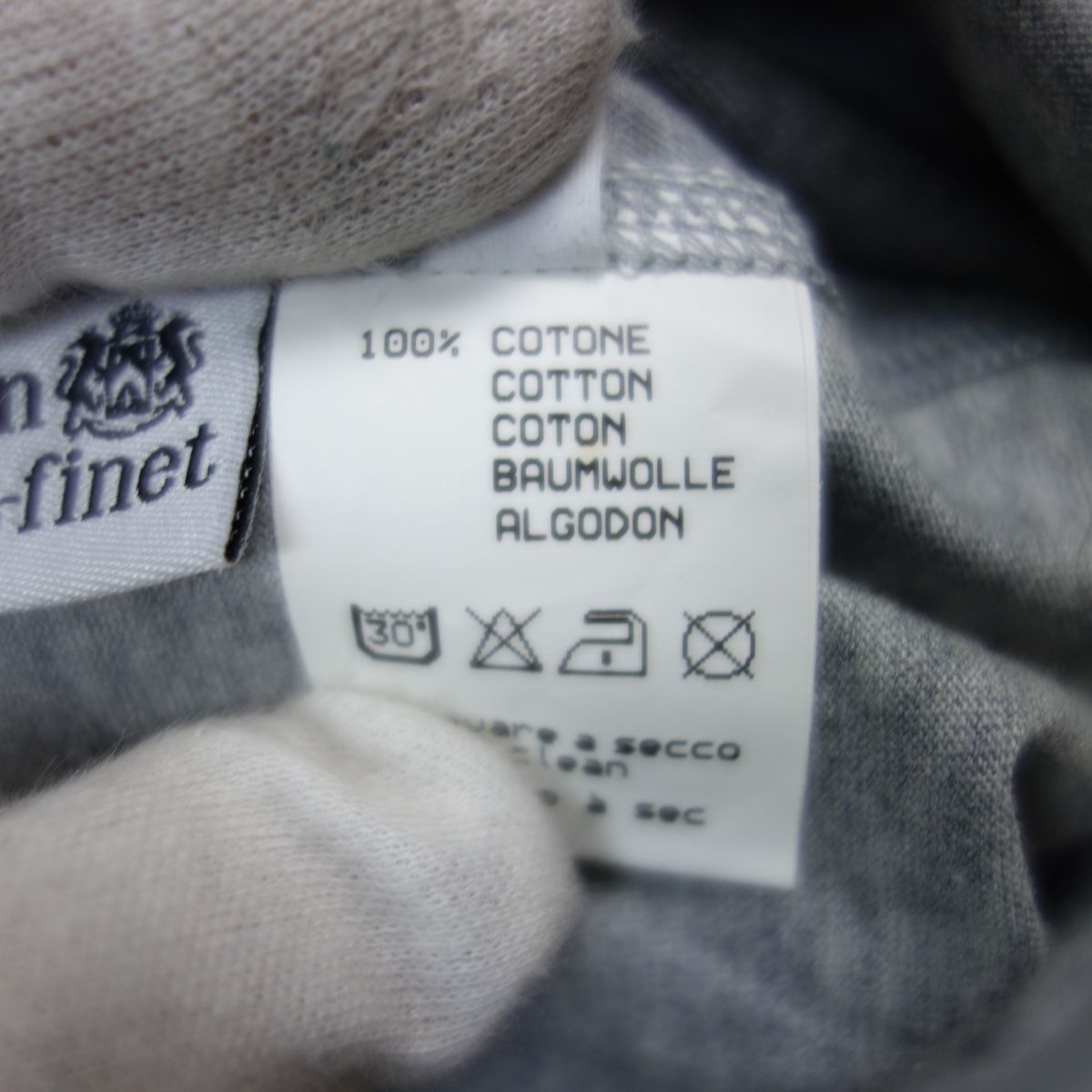 イタリア製 ルシアンペラフィネ lucien pellat-finet スカルラインストーン 半袖Tシャツ カットソー メンズ XS_画像6