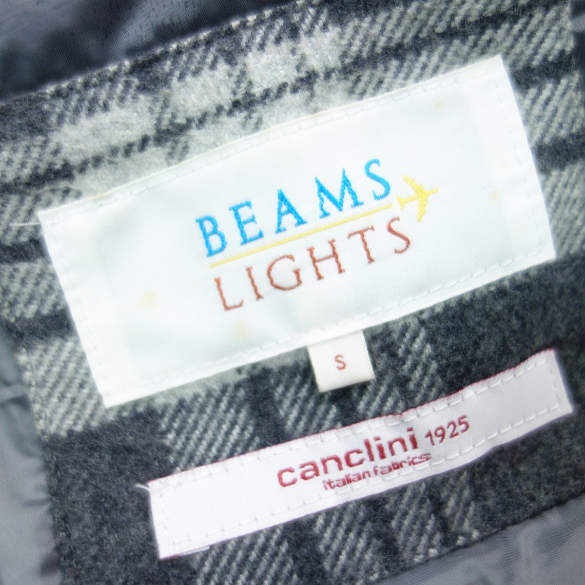 ビームスライツ BEAMS Lights canclini チェック柄 ダウンジャケット メンズ S_画像8