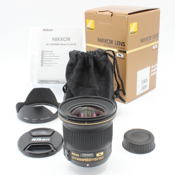 【極美品】 Nikon ニコン AF-S NIKKOR 20mm f1.8 G ED 元箱 付属品付き nikon NIKON 32026