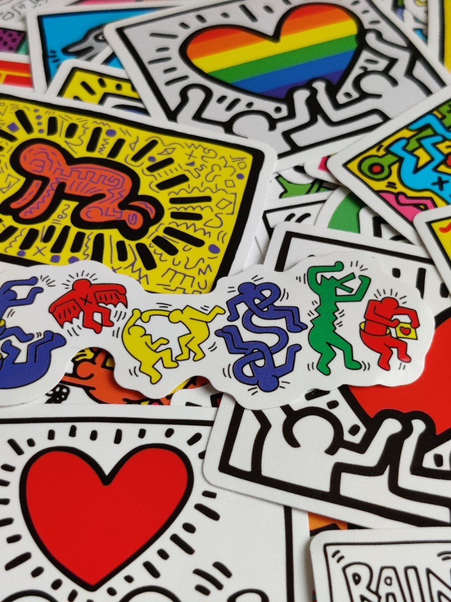 Keith Haring“Art”ステッカー集-A#キース・ヘリング#Keith Haring“Art”Sticker's■Artステッカー集×51枚セット：Special Price！899円_画像2