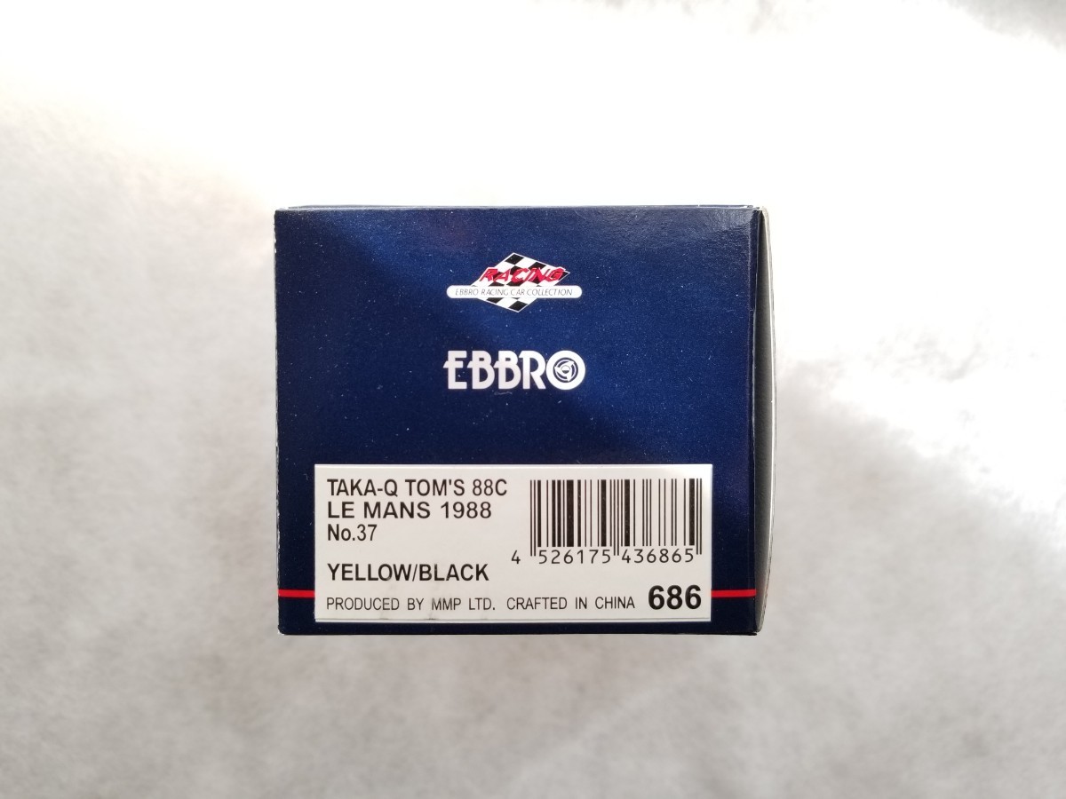 1/43 EBBRO TAKA‐Q TOMS 88C LE MANS 1988 エブロ タカキュー トヨタ トムス 88C ルマン24h1988 ダイキャストミニカー_画像4