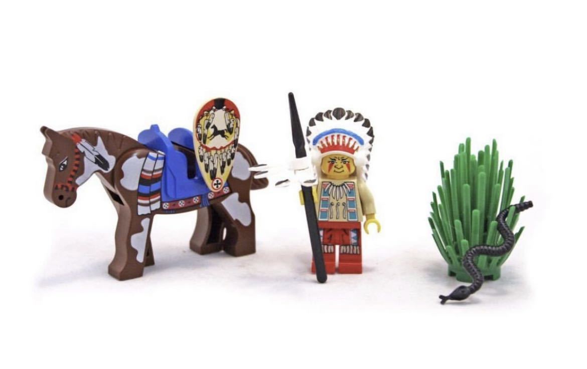 廃番品 未開封 1997年発売 LEGO レゴ SYSTEM 6709 インディアンの酋長 WESTERN インディアン ウェスタン 馬 イーグルアイ フィギュア_画像10