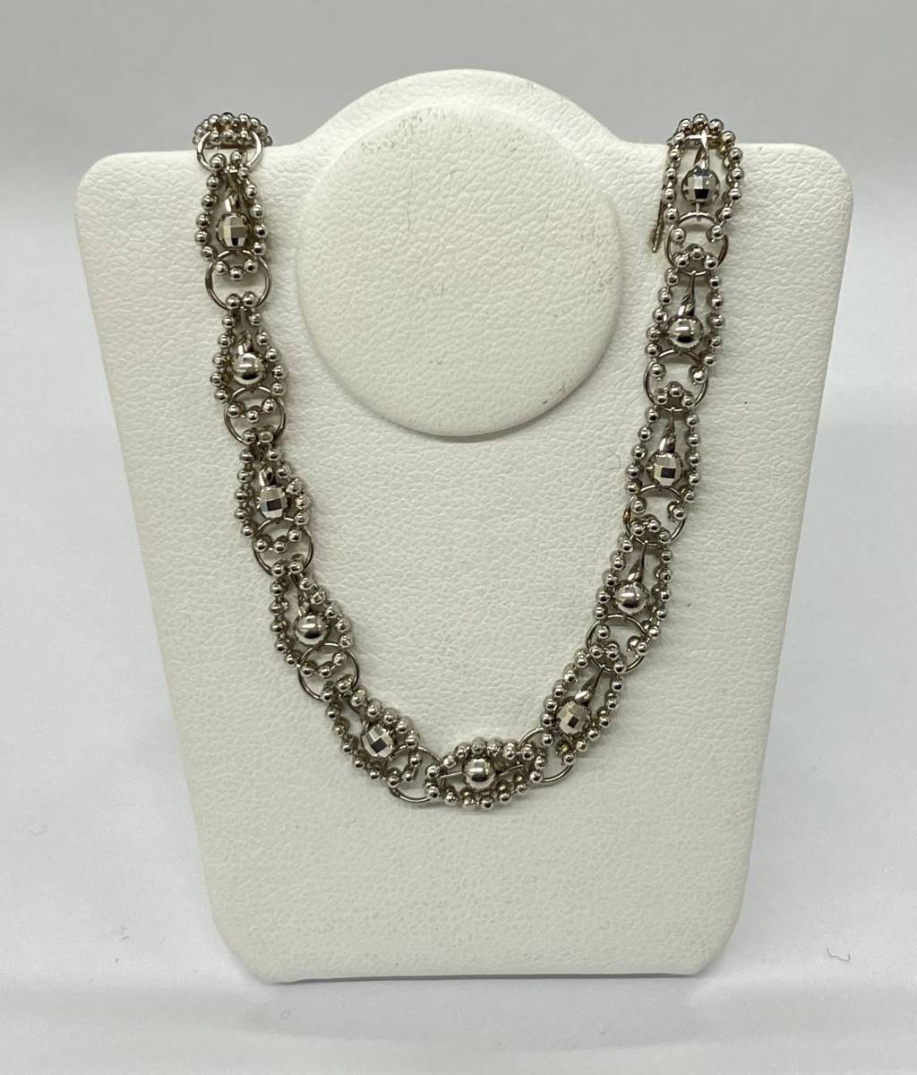 Pt850 design necklace 40cm 18.7g platinum necklace 