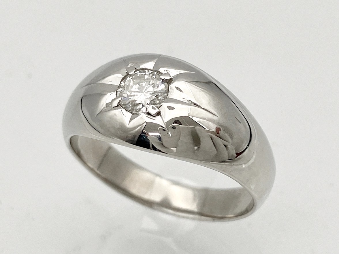 【値下げ】 【グレーディングカード付】Pm900/#11.5/天然ダイヤモンド/0.270ct/8.2g 店舗受取可 プラチナ台