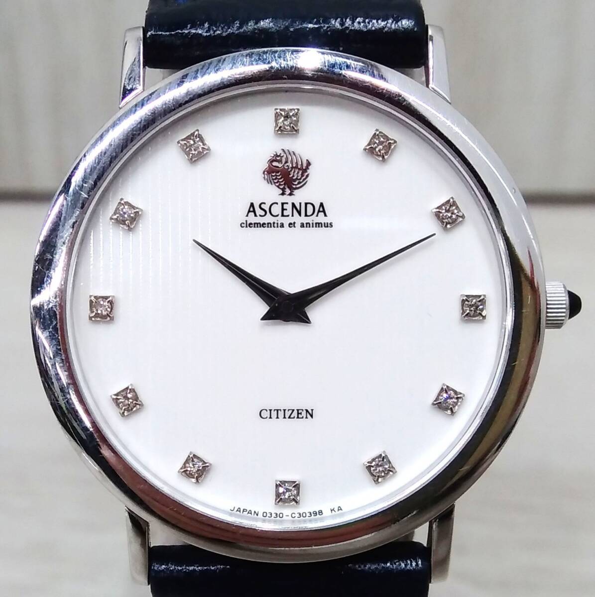 CITIZEN シチズン ASCENDA アセンダ0327-C30315 GN-7W-U／311**** 18K/750刻印 アンティーク クォーツ 腕時計【2024/02・電池交換済】