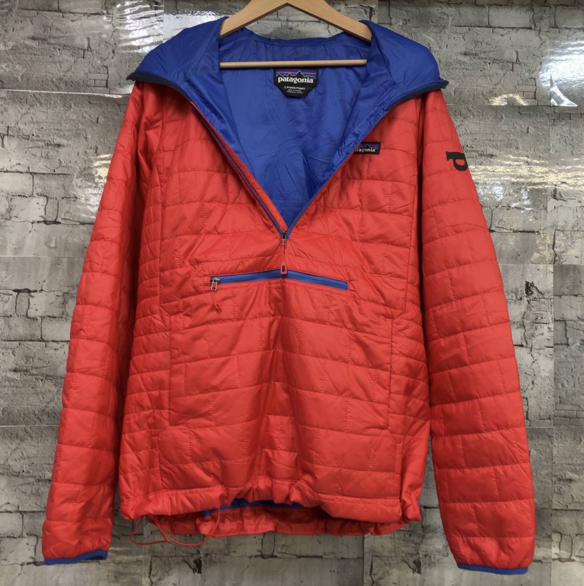 18年製 Patagonia パタゴニア Nano Puff Bivy ナノ パフ ビビー プルオーバー 中綿ジャケット 84196 サイズWOMENS L レッド_画像3