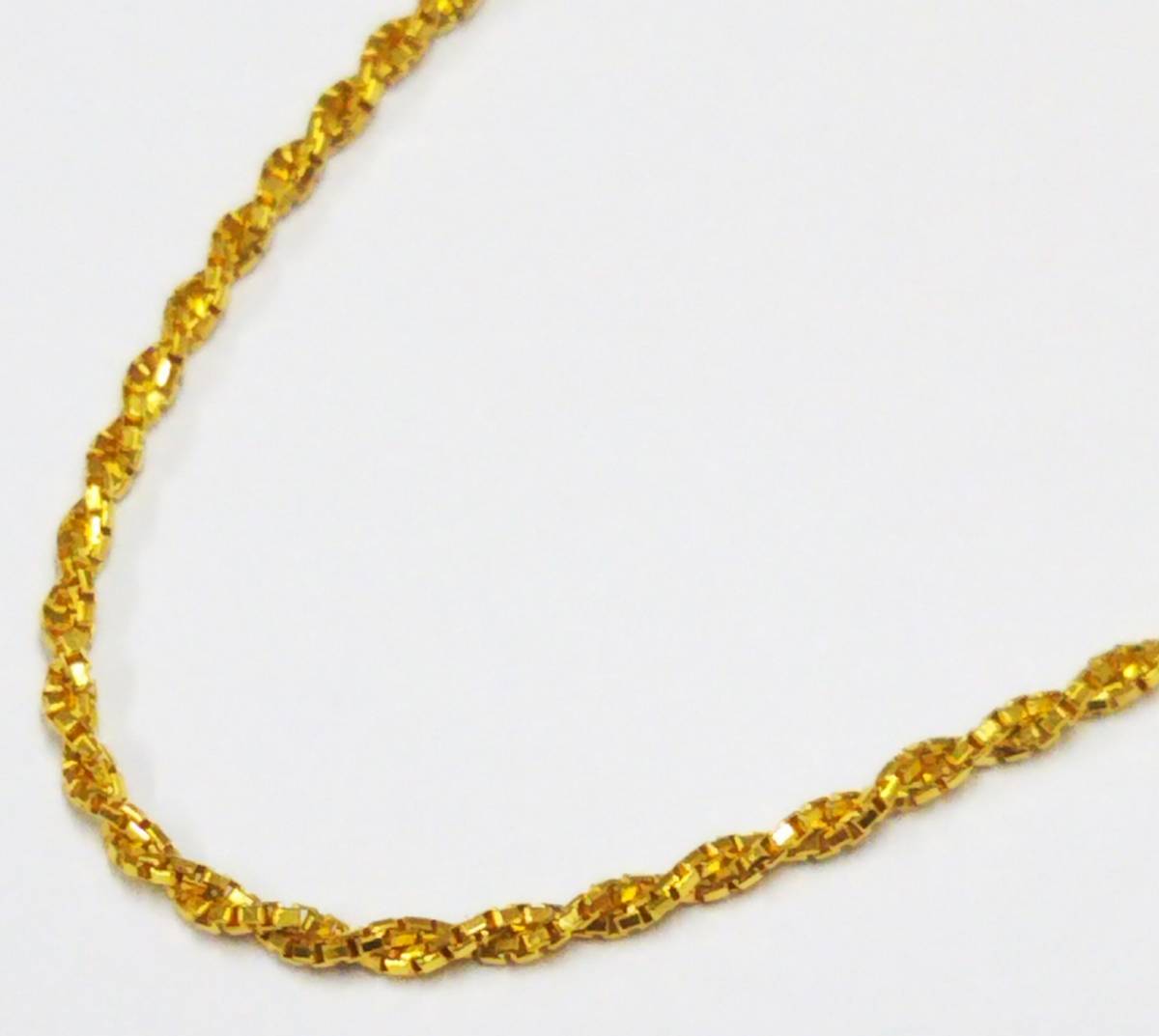 [ cleaning settled ]K18 gross weight approximately 3.6g approximately 40cm Venetian twist design Gold necklace 