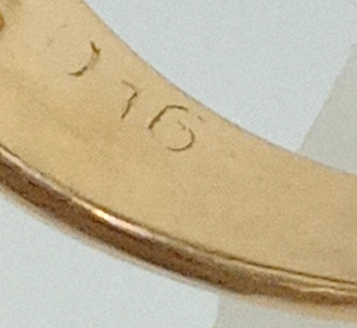 K18 Pt900 diamond 0.160ct 11.5 number ring 