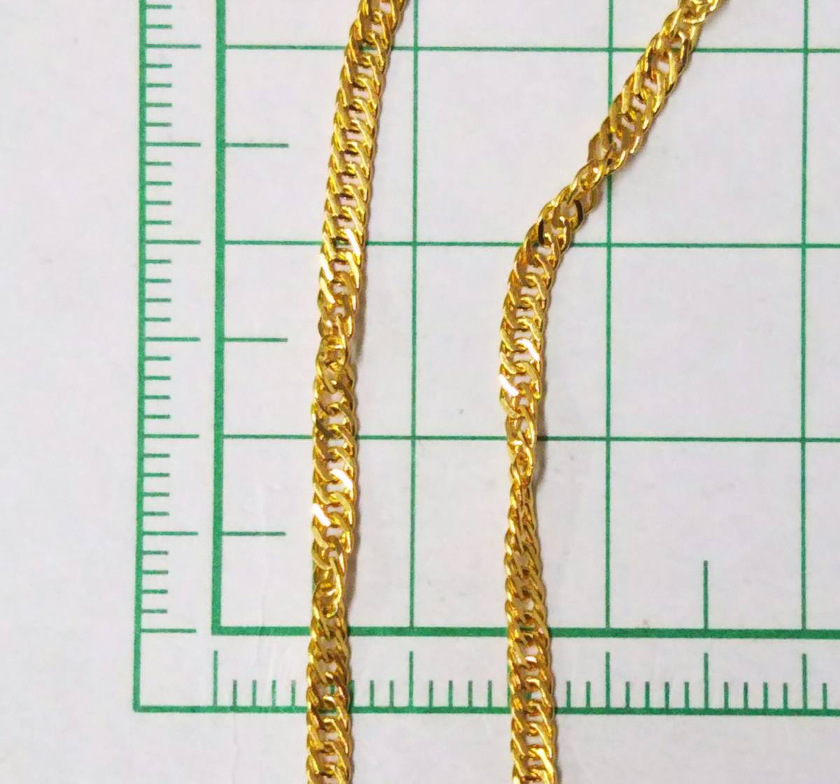 [ cleaning settled ]K18(750 inscription ) gross weight approximately 6.2g approximately 60cm torsion long design Gold necklace 