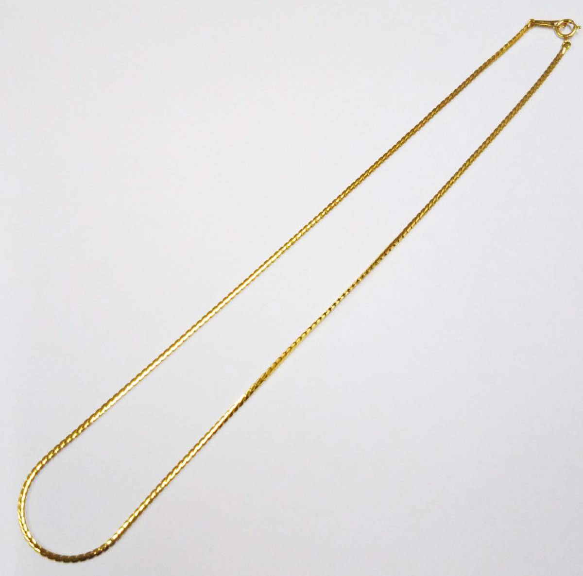 [ structure . department stamp have / cleaning settled ]K18(750 inscription ) gross weight approximately 6.2g approximately 40cm twist design Gold necklace 