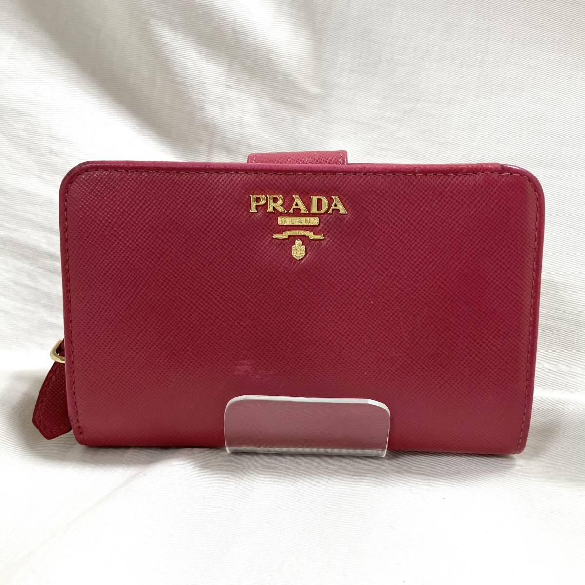 PRADA 1M1225 二つ折り財布 サフィアーノ ピンク 財布