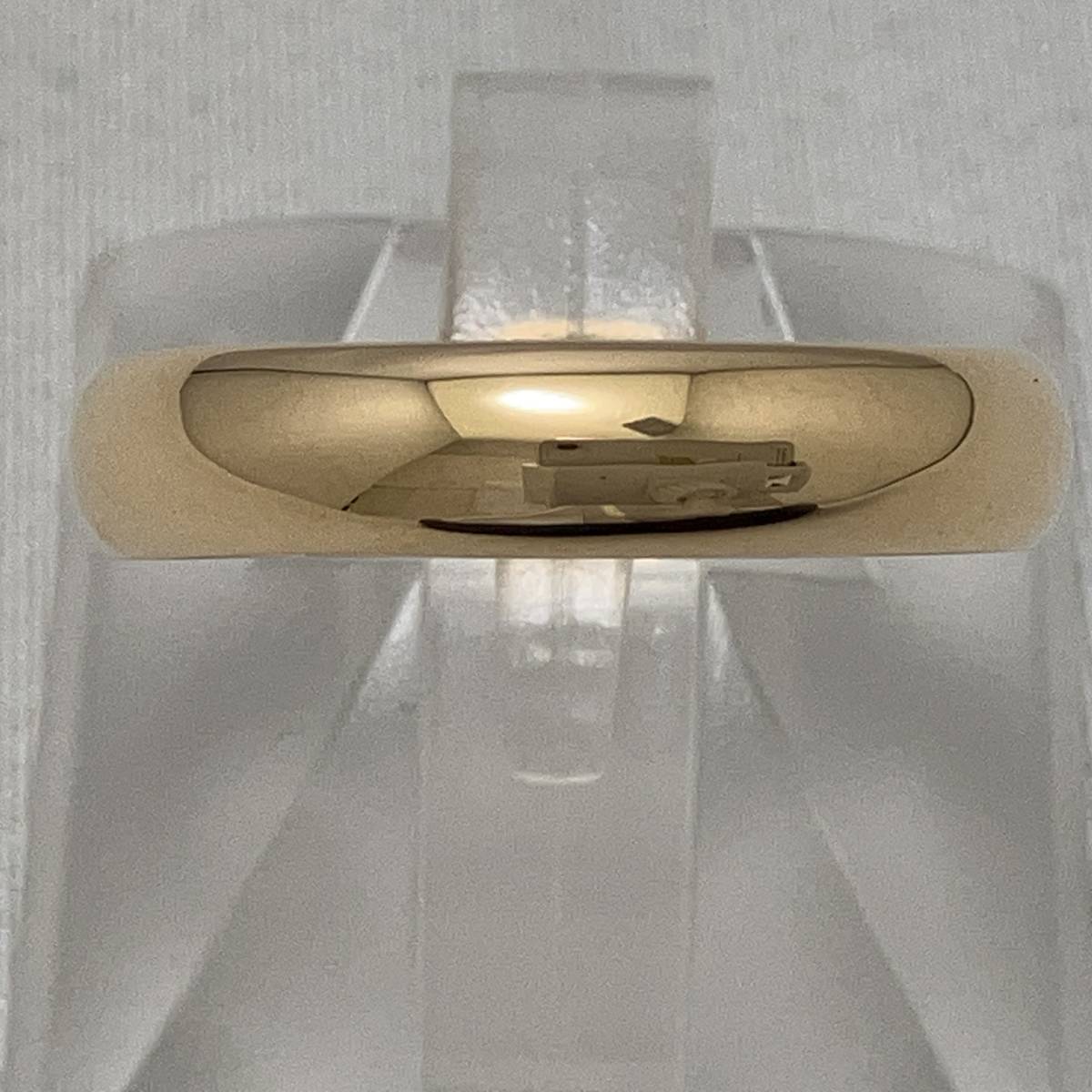 クリスマスツリー特価! 18金 K18 甲丸リング 14号 4.5g イエローゴールド