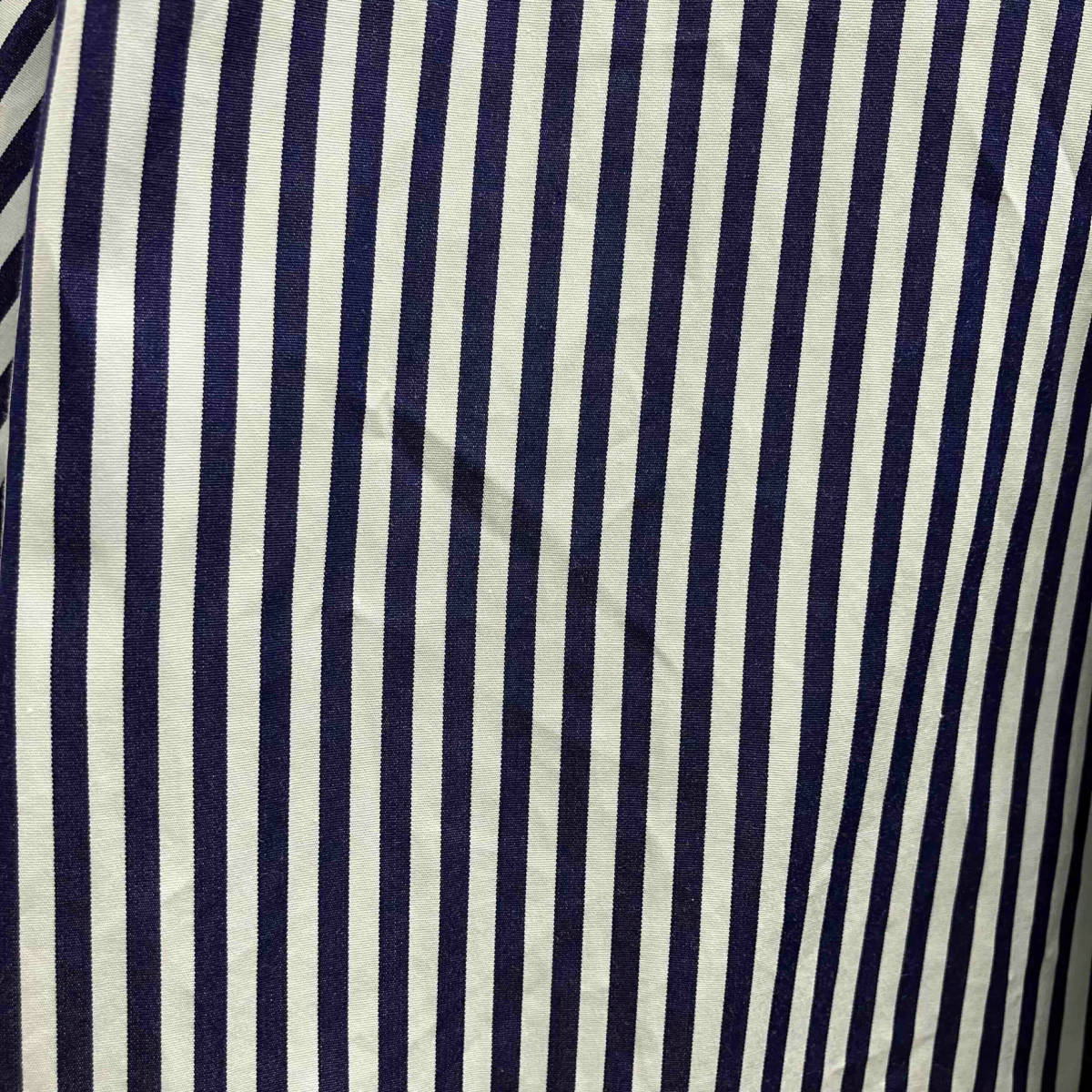 BALENCIAGA バレンシアガ 21AW ツイストシャツ ストライプ オーバーサイズ 変形 長袖 シャツ 663034 TIM36 サイズXXS ブルー_画像5